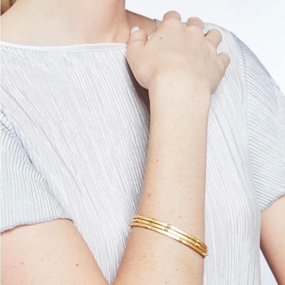 Julie Vos Crescent Stone Bangle - Picture 4 of 4